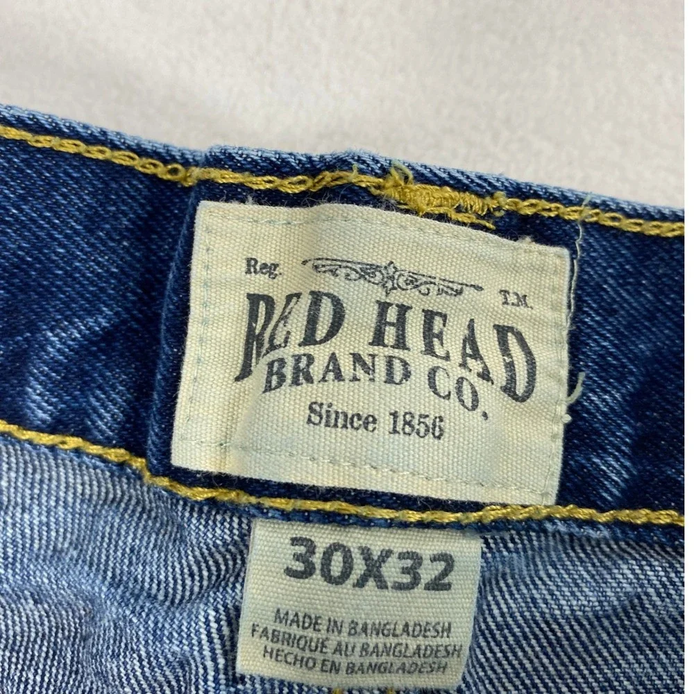 RedHead Jeans‎ Mens 29x29 Straight Leg Dark Wash Denim 100% Cotton Workwear